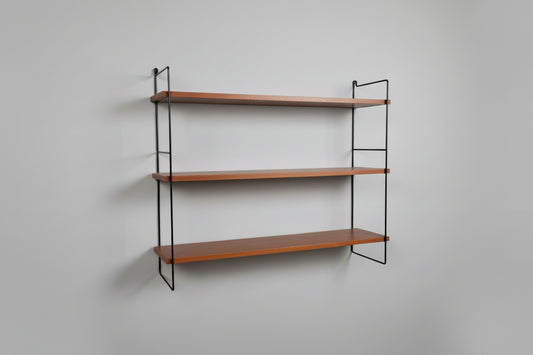 VINTAGE STRING REGAL nussbaum vintage mid century bücher wand 60s