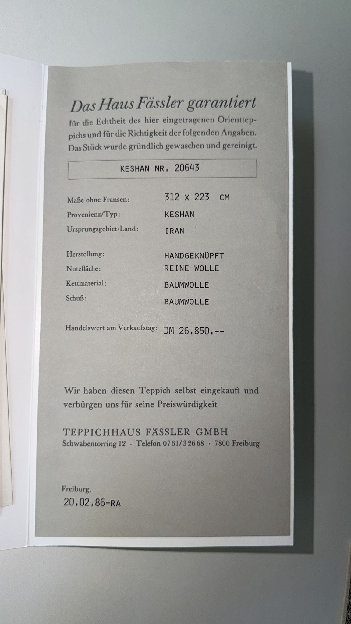 KESHAN PERSERTEPPICH m. Zertifikat Fässler Orientteppich Teppich 312x223