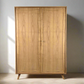 MID CENTURY KLEIDERSCHRANK schrank rüster holz vintage 1960er 60s