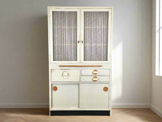 MUSTERRING KÜCHENSCHRANK büffet vintage weiß vitrine schrank mid century