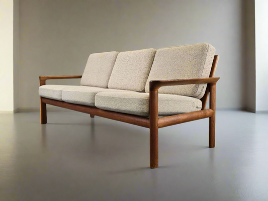 SVEN ELLEKAER SOFA 3er couch tv armchair vintage teak holz komfort denmark sessel