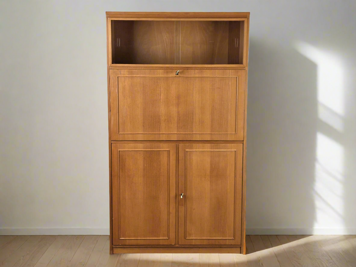 WK MÖBEL VINTAGE SEKRETÄR schrank vitrine kommode bar 1950er Jahre