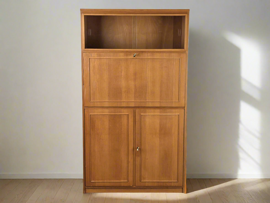 WK MÖBEL VINTAGE SEKRETÄR schrank vitrine kommode bar 1950er Jahre