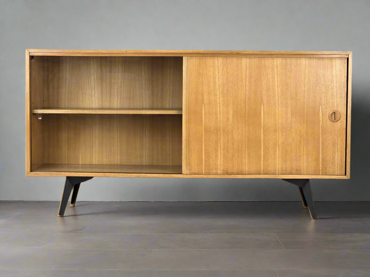 MUSTERRING SIDEBOARD vintage kommode tv board low holz rüster mid century vitrine