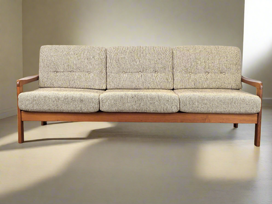 MID CENTURY TEAK SOFA holz couch wohnzimmer danish vintage dänemark