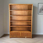 VINTAGE REGAL bücher holz nussbaum schrank bücherregal büro aktenschrank 1950er