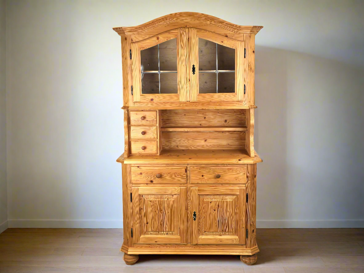 VINTAGE BÜFFET vollholz schrank vitrine küchenschrank holz bauerschrank buffet