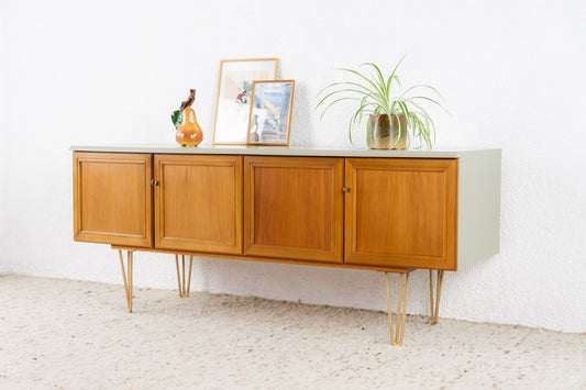 Vintage Sideboard Kommode Holz Oliv Tv Board Nuss
