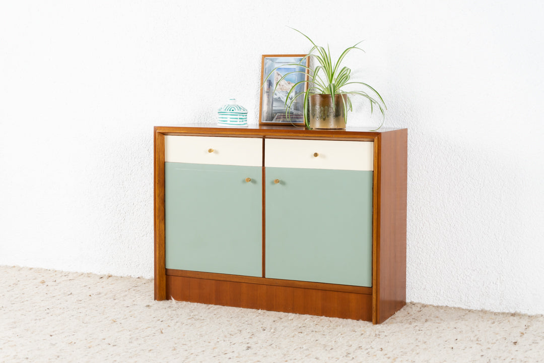 Vintage Kommode Sideboard Schubladen Schuhkommode Pastell 60s