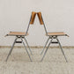 2er Set Vintage Stapelstuhl Mid Century Stuhl Esstisch Büro Küche Resopal Industrial