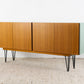 Vintage Sideboard Nuss Holz Salbei Pastell Kommode