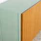 Vintage Sideboard Nuss Holz Salbei Pastell Kommode