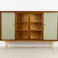 Mid Century Vitrine Highboard Sideboard Nuss Holz
