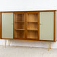 Mid Century Vitrine Highboard Sideboard Nuss Holz