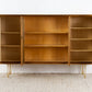 Mid Century Vitrine Highboard Sideboard Nuss Holz